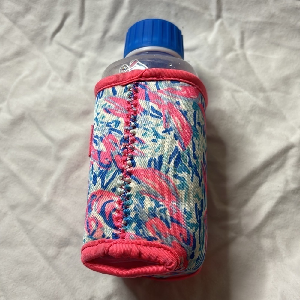 Lilly Pulitzer Pink and Blue crawfish Drink Holder Koozie neoprene - Picture 8 of 8